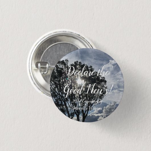 2024 JW Convention sunlight and clouds Button (Vorne & Hinten)