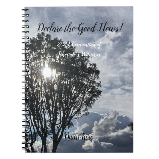 2024 JW Convention sunlight with name Notizblock (Vorderseite)