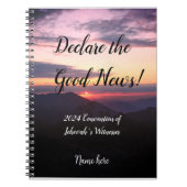 2024 JW Convention Sunset with name Notizblock (Vorderseite)