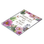 2024 JW Jahr Text Psalm 56:3 Blume Schmetterling Notizblock (Linke Seite)