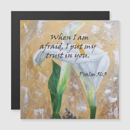 2024 JW year text Psalm 56:3 Magnetkarte (Vorne/Hinten)