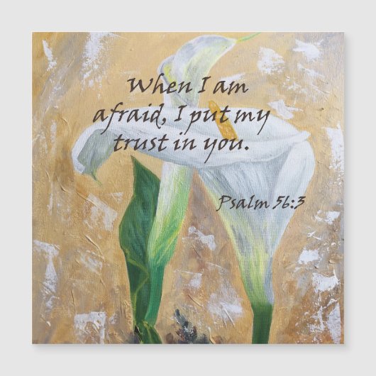 2024 JW year text Psalm 56:3 Magnetkarte (Vorderseite)