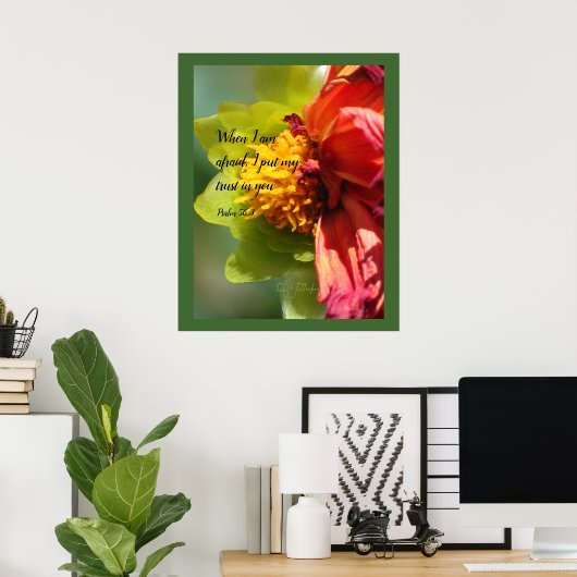 2024 JW year text Psalm 56:3 Poster (Heimbüro)