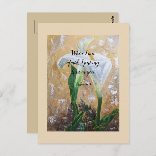 2024 JW year text Psalm 56:3  Postkarte (Vorne/Hinten)