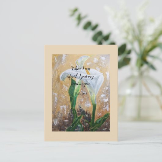 2024 JW year text Psalm 56:3 Postkarte (Stehend Vorderseite)