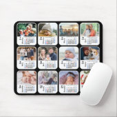 2024 Kalender 12 Familienfoto Collage US Holidays Mousepad (Mit Mouse)