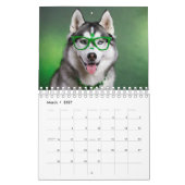 2024 Kalender 12 Monate Hunde mit Brille (Mär 2027)