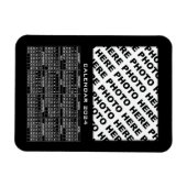 2024 Kalender 1 Fotos Magnet Schwarz hinzufügen (Horizontal)