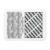 2024 Kalender 1 Fotos Magnet Weiß hinzufügen (Horizontal)