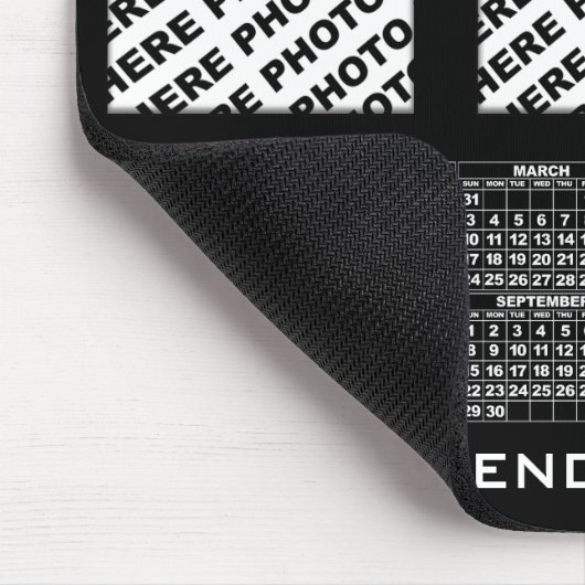 2024 Kalender 3 Vertikale Fotos hinzufügen Mousepa Mousepad (Ecke)