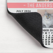 2024 Kalender 4 Benutzerdefinierter Foto Name Grau Mousepad (Ecke)