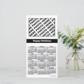 2024 Kalender 4 Fotos Karte hinzufügen Einfach Sch (Stehend Vorderseite)