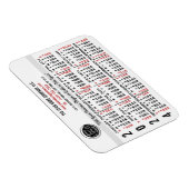 2024 Kalender Benutzerdefinierter Firmenname Weiß Magnet (Rechte Seite)