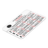 2024 Kalender Benutzerdefinierter Firmenname Weiß Magnet (Linke Seite)