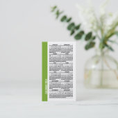 2024 Kalender Digitale Visitenkarte Grün (Stehend Vorderseite)