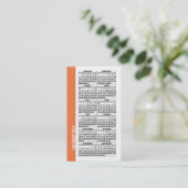 2024 Kalender Digitale Visitenkarte Orange (Stehend Vorderseite)