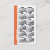 2024 Kalender Digitale Visitenkarte Orange (Vorderseite)