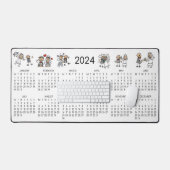2024 Kalender Ehepaare Schreibtischunterlage (Tastatur & Maus)