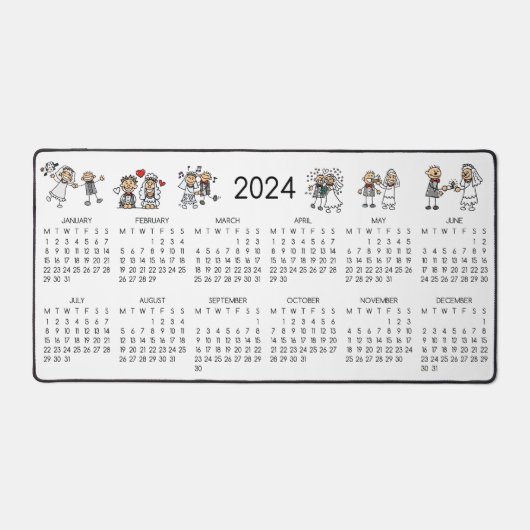 2024 Kalender Ehepaare Schreibtischunterlage (Vorderseite)