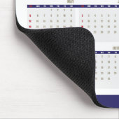 2024 Kalender Einfaches Corporate Blue Mousepad (Ecke)