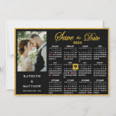 2024 Kalender: Elegantes Script-Foto Save the Date Magneteinladung (Vorderseite)