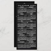 2024 Kalender Feiertage Rackkarte Schwarzer Baum (Vorne/Hinten)