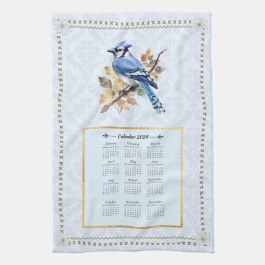 2024 Kalender Handtuch BlueJay (Vertikal)