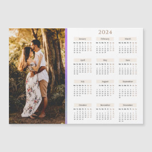 2024 Kalender mit individuellem Foto Magnetkarte