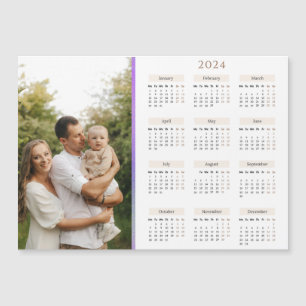 2024 Kalender mit individuellem Foto Magnetkarte