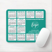 2024 Kalender mit Logo, Kontaktinformationen Blau Mousepad (Mit Mouse)