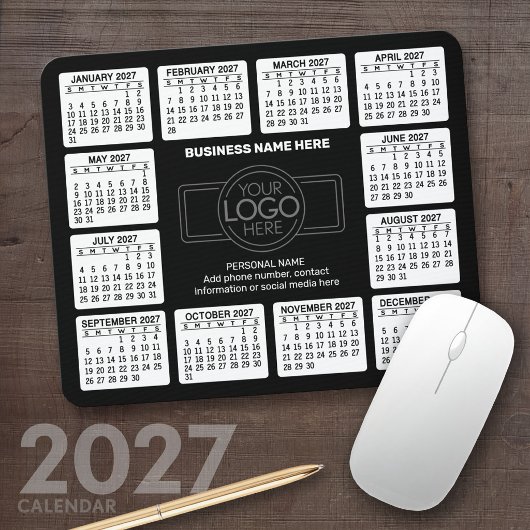 2024 Kalender mit Logo, Kontaktinformationen Schwa Mousepad