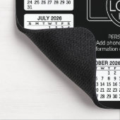2024 Kalender mit Logo, Kontaktinformationen Schwa Mousepad (Ecke)