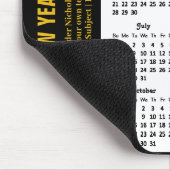 2024 Kalender Modern Gold Script Black Minimalisti Mousepad (Ecke)