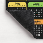 2024 Kalender Moderner Schwarzer, benutzerdefinier Mousepad (Ecke)