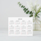 2024 Kalender Postkarte (Stehend Vorderseite)