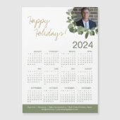 2024 Kalender Real Anwesen Foto Feiertage Magnetkarte (Vorderseite)