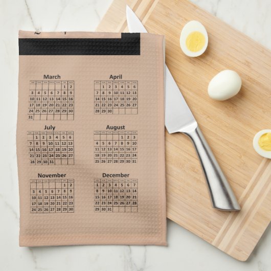 2024 Kalender Reitsport Geschirrtuch (Viertel Falte)