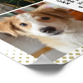 2024 Kalender Rosa Gold Familienfoto Collage Poster (Ecke)