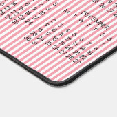 2024 Kalender Rosa Rose Streifen Schreibtischunterlage (Ecke)