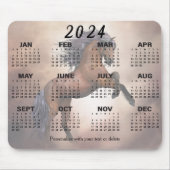 2024 Kalender - Schönes Wildpferd Mousepad (Vorne)