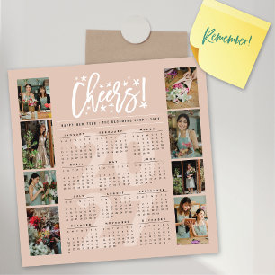 2024 Kalender Starry Cheers 8 Foto Ferienkarte Magnetkarte