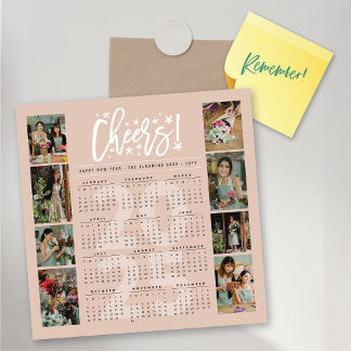 2024 Kalender Starry Cheers 8 Foto Ferienkarte Magnetkarte