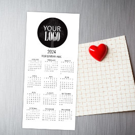 2024 Kalender-Unternehmen Logo hinzufügen Magnetkarte