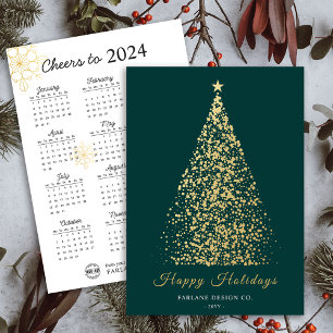 2024 Kalender Weihnachtsbaum Geschäft Logo Weihnac Einladung