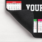 2024 Kalender weiß schwarz Farbe anpassbar Mousepad (Ecke)