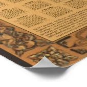 2024 Kalender Windsor Burg Holz Inspiriert Rahmen Poster (Ecke)