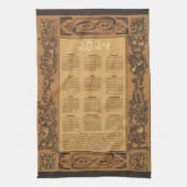 2024 Kalender Windsor Castle Grinling Gibbons Wood Geschirrtuch (Vertikal)