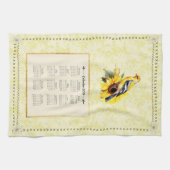 2024 Kalenderhandtuch Gelb Goldfinch Geschirrtuch (Horizontal)
