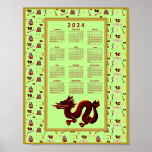 2024 Kalenderjahr des Drachenmusikglücks Poster