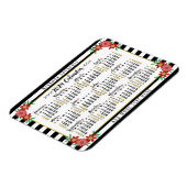 2024 Kalenderjahr Monatliche Blumenstreifen | Benu Magnet (Linke Seite)